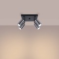 LAMPAMI - srebrna lampa sufitowa, lampa przysufitowa, lampa sufitowa do salonu WINX 4