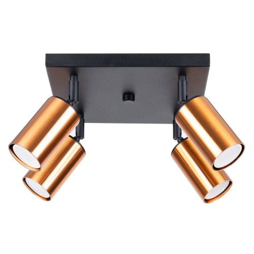 LAMPAMI - miedziana lampa sufitowa, lampa przysufitowa, lampa sufitowa do salonu plafon WINX 4