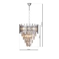 Żyrandol ASPEN II CLAMPAMI - ekskluzywna lampa wisząca, żyrandol do salonu, żyrandol nowoczesny, srebrny żyrandol kryształowy ASPEN II CHROME