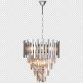 LAMPAMI - ekskluzywna lampa wisząca, żyrandol do salonu, żyrandol nowoczesny, srebrny żyrandol kryształowy ASPEN II CHROME