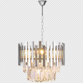 LAMPAMI - ekskluzywna lampa wisząca, żyrandol do salonu, żyrandol nowoczesny, srebrny żyrandol kryształowy ASPEN CHROME