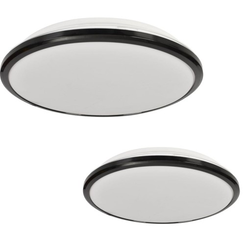 LAMPAMI - okrągły plafon łazienkowy led, lampa sufitowa ledowa, lampa sufitowa łazienkowa, lampa łazienkowa TERMA BLACK LED IP44