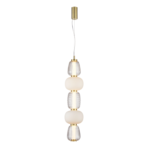 LAMPAMI - nowoczesna lampa wisząca, lampa do salonu, lampa do sypialni, pojedyncza lampa wisząca CARO GOLD LED