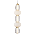 LAMPAMI - nowoczesna lampa wisząca, lampa do salonu, lampa do sypialni, pojedyncza lampa wisząca CARO GOLD LED