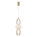 LAMPAMI - nowoczesna lampa wisząca, lampa do salonu, lampa do sypialni, pojedyncza lampa wisząca CARO GOLD LED