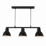 Lampa loftowa nad stół czarna potrójna 3xE27 60W INEZZ