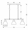 LAMPAMI - lampa loftowa nad stół INEZZ szkic