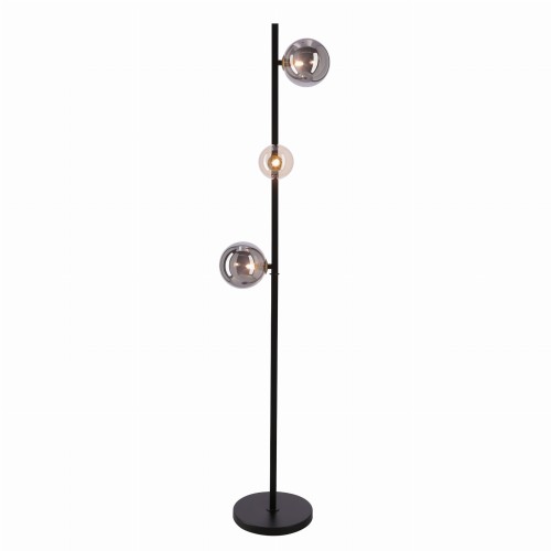 LAMPAMI - lampa podłogowa czarna, lampa do salonu, lampa stojąca nowoczesna KAMA