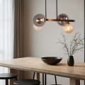 LAMPAMI - lampa do salonu, klosze szklane kule, lampa wisząca czarna, lampa do jadalni KAMA
