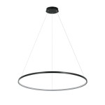 Lampa ledowa wisząca czarna 120 cm RING 80 LED CCT