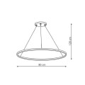 LAMPAMI - żyrandol nowoczesny czarny - Ring 80 cm czarna LED CCT szkic