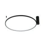 Czarna lampa sufitowa ledowa średnica 60 cm Plafon Ring S LED CCT 