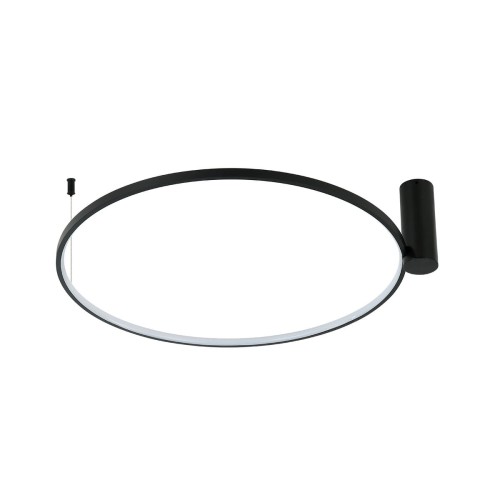 LAMPAMI - lampa sufitowa ledowa do salonu, lampa sufitowa czarna, lampa ledowa do sypialni - Plafon Ring S LED CCT