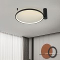 LAMPAMI - lampa sufitowa ledowa do salonu, lampa sufitowa czarna, lampa ledowa do sypialni - Plafon Ring S LED CCT
