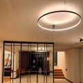 LAMPAMI - lampa sufitowa ledowa do salonu, lampa sufitowa czarna, lampa ledowa do sypialni - Plafon Ring S LED CCT