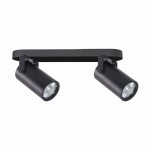 Czarna lampa sufitowa podwójna regulowana 2xGU10 15W GARY