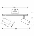 LAMPAMI - lampa przysufitowa spot - COLLY szkic