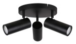 Lampa sufitowa potrójna regulowana czarna 3xGU10 15W COLLY 