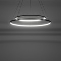 LAMPAMI - czarna lampa wisząca, żyrandol ledowy, żyrandol nowoczesny do salonu, lampa do salonu, lampa ledowa, ledowa lampa wisząca czarna - CIRCOLO LED