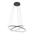 LAMPAMI - czarna lampa wisząca, żyrandol ledowy, żyrandol nowoczesny do salonu, lampa do salonu, lampa ledowa, ledowa lampa wisząca czarna - CIRCOLO LED
