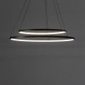 LAMPAMI - czarna lampa wisząca, żyrandol ledowy, żyrandol nowoczesny do salonu, lampa do salonu, lampa ledowa, ledowa lampa wisząca czarna - CIRCOLO LED