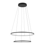  Lampa ledowa wisząca czarna podwójna 140 cm 4000K CIRCOLO LED 