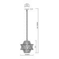 LAMPAMI - żyrandol kryształowy - Żyrandol CROWN CHROME 4xE14 szkic
