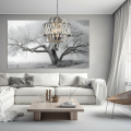 LAMPAMI - lampa do salonu, lampa sufitowa chromowa, żyrandol kryształowy, żyrandol nowoczesny - Żyrandol CROWN CHROME 12xE14