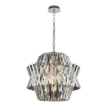 LAMPAMI - lampa do salonu, lampa sufitowa chromowa, żyrandol kryształowy, żyrandol nowoczesny - Żyrandol CROWN CHROME 12xE14