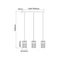 LAMPAMI - kryształowa lampa do salonu - Vetro złota szkic
