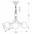 LAMPAMI -  złota lampa do salonu DANI szkic