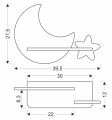 LAMPAMI - lampa dziecięca MOON kids szkic