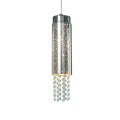 LAMPAMI - lampa glamour z kryształkami, lampa glamour, srebrna lampa wisząca pojedyncza - MOONLIGHT 1xE14