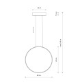 LAMPAMI - ledowa lampa wisząca biała CIRCOLO LED M szkic