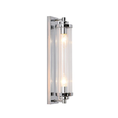 LAMPAMI - kinkiet chrom, kinkiet ścienny, kinkiet do salonu, srebrna lampa ścienna, kinkiet glamour LORENZO