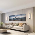 LAMPAMI - kinkiet chrom, kinkiet ścienny, kinkiet do salonu, srebrna lampa ścienna, kinkiet glamour LORENZO