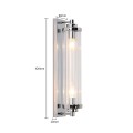 LAMPAMI - kinkiet chrom, kinkiet ścienny, kinkiet do salonu, srebrna lampa ścienna, kinkiet glamour LORENZO