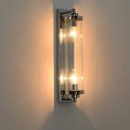 LAMPAMI - kinkiet chrom, kinkiet ścienny, kinkiet do salonu, srebrna lampa ścienna, kinkiet glamour LORENZO