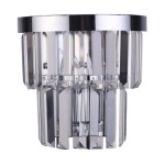 Srebrny kinkiet glamour Vetro z kryształkami 