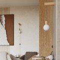 LAMPAMI - kinkiet nowoczesny, kinkiet loftowy, drewniany kinkiet ścienny, kinkiet do salonu, kinkiet z włącznikiem NIMBI