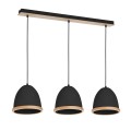 LAMPAMI - czarna lampa wisząca drewniana, lampa z drewnem, lampa kuchenna sufitowa, lampa skandynawska STUDIO BLACK