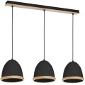 LAMPAMI - czarna lampa wisząca drewniana, lampa z drewnem, lampa kuchenna sufitowa, lampa skandynawska STUDIO BLACK