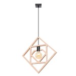 Drewniana lampa wisząca pojedyncza 145 cm 1xE27 CARO