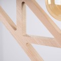 LAMPAMI - lampa drewniana wisząca, lampa do salonu, lampa z drewna, żyrandol boho, lampa nad stół do jadalni CARO