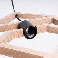 LAMPAMI - lampa drewniana wisząca, lampa do salonu, lampa z drewna, żyrandol boho, lampa nad stół do jadalni CARO