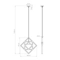 LAMPAMI - lampa drewniana wisząca szkic CARO