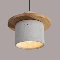 LAMPAMI - lampa z betonu wisząca, lampa do jadalni, lampa z drewnem nad stół, lampa do sypialni wisząca MAB beton