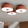 LAMPAMI - lampa sufitowa nowoczesna, lampa sufitowa do nowoczesnego salonu, plafon sufitowy retro, OMIQ ochra czerwona