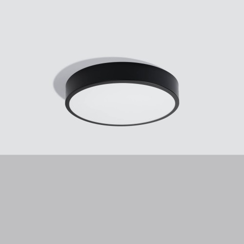 LAMPAMI - plafon led, lampa sufitowa ledowa, plafon sufitowy nowoczesny ONYX 40 czarny LED 3000K