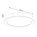 LAMPAMI -  lampa sufitowa ledowa, plafon sufitowy nowoczesny ONYX 40 czarny LED 3000K szkic